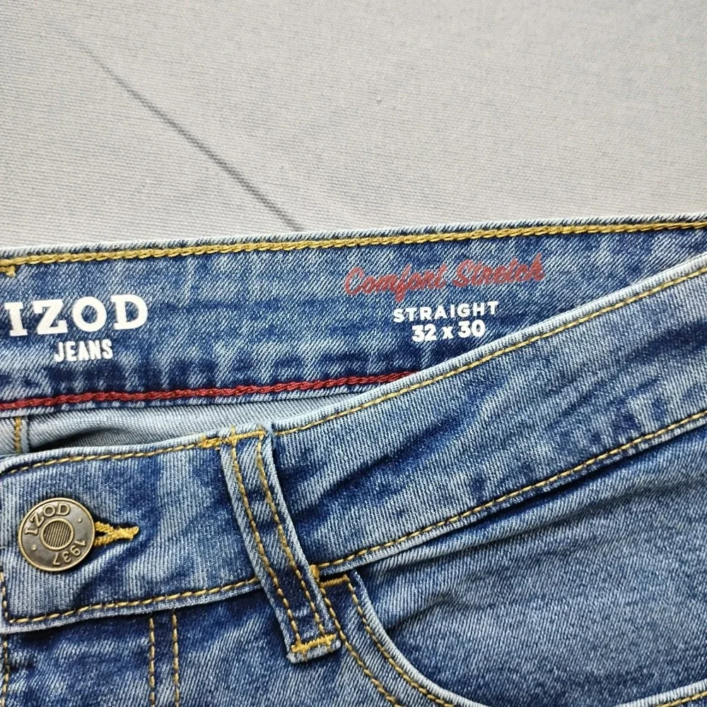Izod Saltwater‎ Straight Fit Comfort Stretch Denim Jeans Blue 32x30